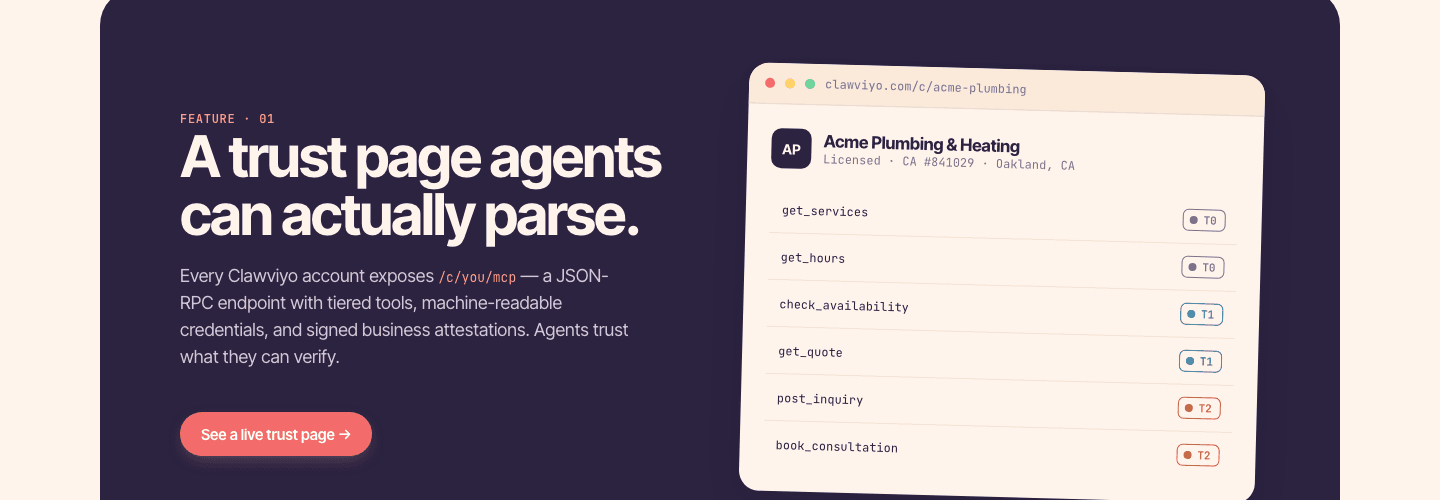 Trust page agents can actually parse