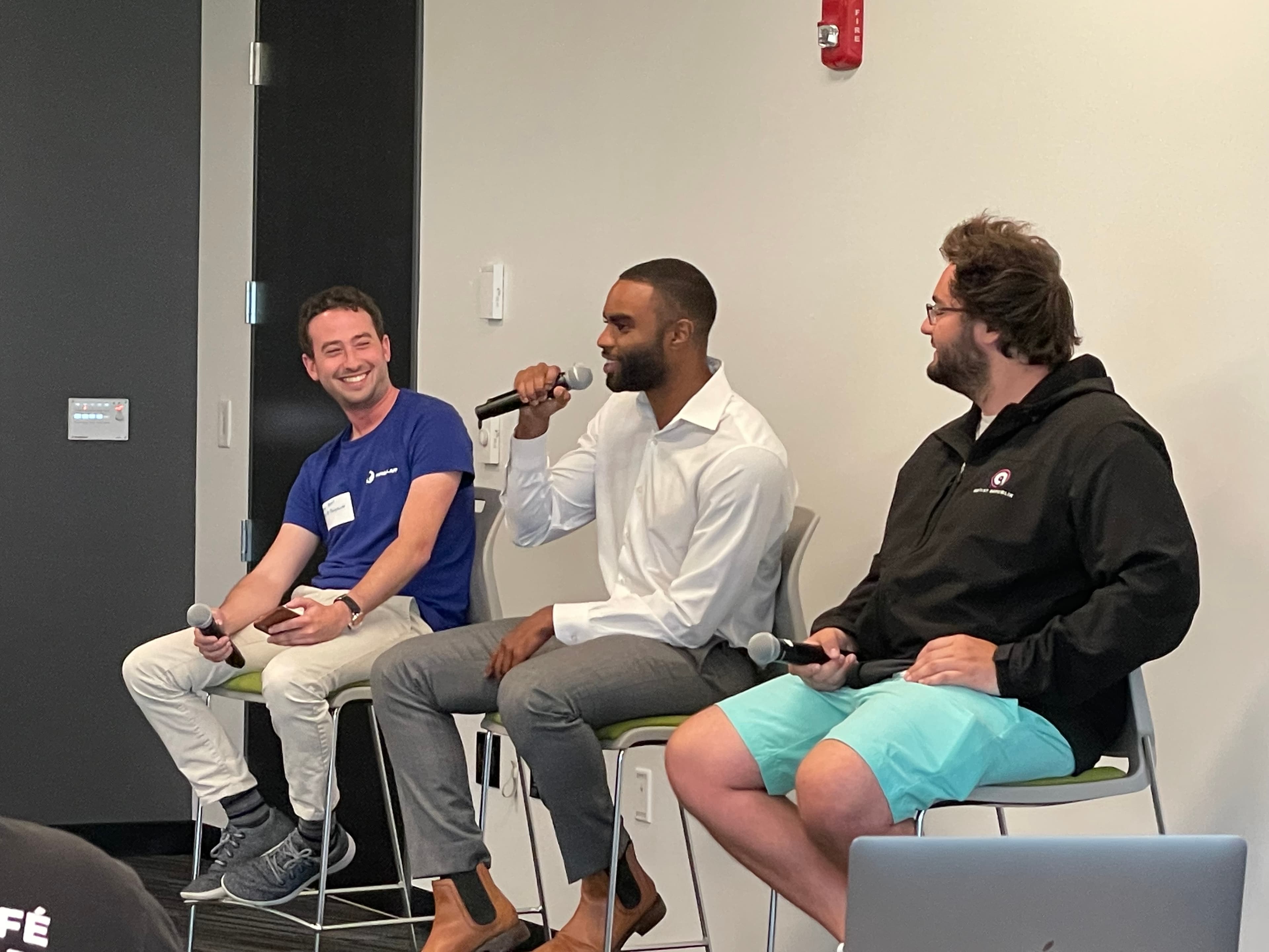 Panel discussion during early Pangea days